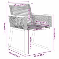 Комплект за хранене в градината 9 pcs Черно полиратан