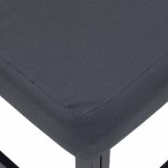 Градински Софа Комплект с възглавница 6 pcs Черно Алуминий