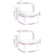 Градински Софа Комплект с възглавница 7 pcs Черно Стомана