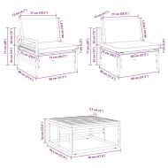 Градински Софа Комплект с възглавница 8 pcs Черно Стомана
