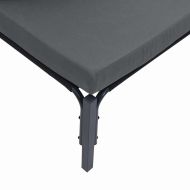 Градински Софа Комплект с възглавница 10 pcs Черно Стомана