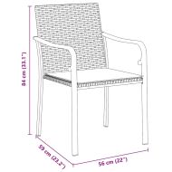 Комплект за хранене в градината 5 pcs Кафяв и черен ПЕ ратан