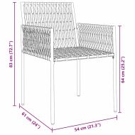 Комплект за хранене в градината 5 pcs Черен и Сив ПЕ ратан