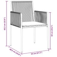 Комплект за хранене в градината 5 pcs Черно ПЕ ратан