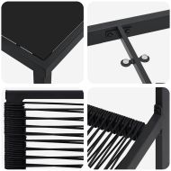 Комплект за хранене в градината 5 pcs Черно