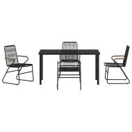 Комплект за хранене в градината 5 pcs Черно