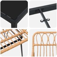 Комплект за хранене в градината 5 pcs Кафяво