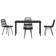 Комплект за хранене в градината 5 pcs Черно