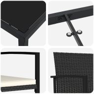 Комплект за хранене в градината 5 pcs Черно