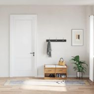 Килим, миещ се, сив, 80x300 см