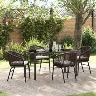 Комплект за хранене в градината 5 pcs Кафяво