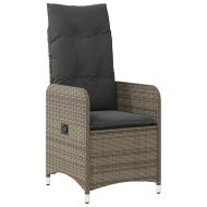 Комплект за хранене в градината 5 pcs Сив полиратан