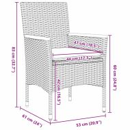 Комплект за хранене в градината 5 pcs Сив полиратан