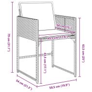 Комплект за хранене в градината 5 pcs Черно полиратан
