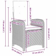 Комплект за хранене в градината 5 pcs Черно полиратан
