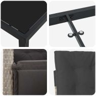 Комплект за хранене в градината 5 pcs Светлосиво полиратан