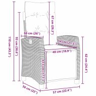 Комплект за хранене в градината 5 pcs Светлосиво полиратан