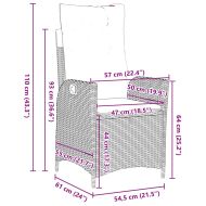 Комплект за хранене в градината 5 pcs Бежово полиратан