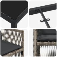 Комплект за хранене в градината 5 pcs Сив