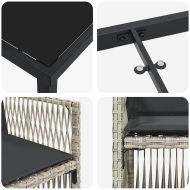 Комплект за хранене в градината 5 pcs Светлосиво