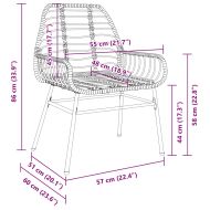 Комплект за хранене в градината 5 pcs Кафяво полиратан