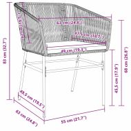 Комплект за хранене в градината с възглавница 5 pcs Кафяво