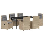 Комплект за хранене в градината 7 pcs Бежов и Светло Сив