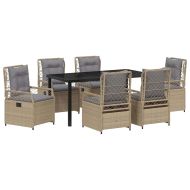 Комплект за хранене в градината 7 pcs Бежов и Светло Сив