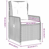 Комплект за хранене в градината 5 pcs Черно Полиратан