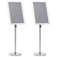 Стойки за плакати 2 pcs Сребрист 32.7 x 24 x 108 см Алуминий
