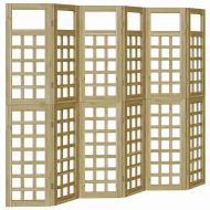 Екран за уединение Меден кафяв 240 x 180 cm Солиден бор