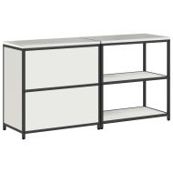 Комплект за кухненско съхранение с рафт с врата 2 pcs Бяло