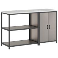 Комплект за кухненско съхранение с рафт с врата 2 pcs Ръждясало