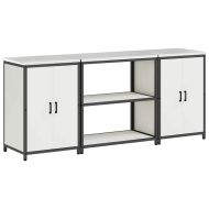 Комплект за кухненско съхранение с рафт с врата 3 pcs Бяло