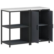 Комплект за кухненско съхранение с рафт с врата 2 pcs Антрацит