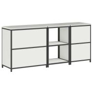 Комплект за кухненско съхранение с рафт с врата 3 pcs Бяло