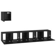 Комплект ТВ шкаф 4 pcs Черния дъб Инженерно дърво