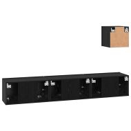 Комплект ТВ шкаф 4 pcs Черния дъб Инженерно дърво