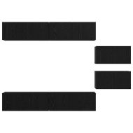 Комплект ТВ шкаф 6 pcs Черния дъб Инженерно дърво