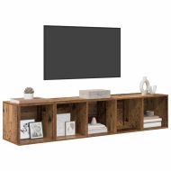 Комплект ТВ шкаф 2 pcs Старо дърво Инженерно дърво