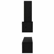 Стенен ТВ шкаф 4 pcs Черния дъб Инженерно дърво