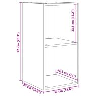 Комплект ТВ шкаф 4 pcs Черния дъб Инженерно дърво