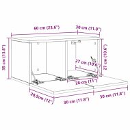 Комплект ТВ шкаф Монтиране на стена Старо дърво Инженерно дърво