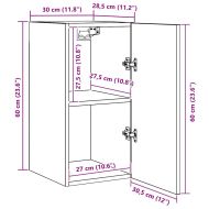 Комплект ТВ шкаф Монтиране на стена Черния дъб Инженерно дърво