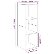 Комплект ТВ шкаф 4 pcs Дъб 37 x 35 x 107 см Инженерно дърво