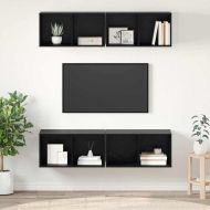 Комплект ТВ шкаф 4 pcs Черния дъб 37 x 37 x 72 см