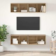 Комплект ТВ шкаф 4 pcs Дъб 37 x 37 x 72 см Инженерно дърво