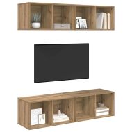 Комплект ТВ шкаф 4 pcs Дъб 37 x 37 x 72 см Инженерно дърво