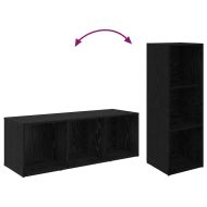 Комплект ТВ шкаф 3 pcs Черния дъб 37 x 35 x 107 см