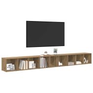 Комплект ТВ шкаф 3 pcs Дъб 37 x 35 x 107 см Инженерно дърво